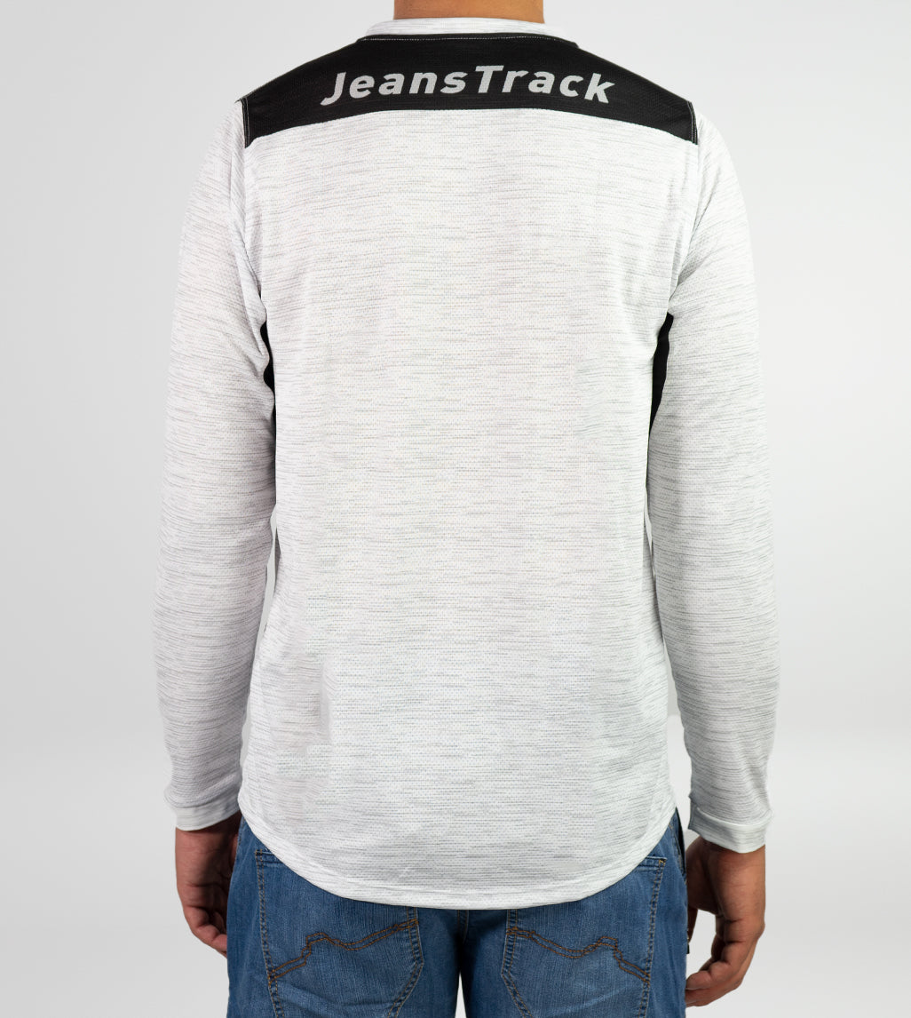 Bike&Beer white technical (MTB) long sleeve T-shirt