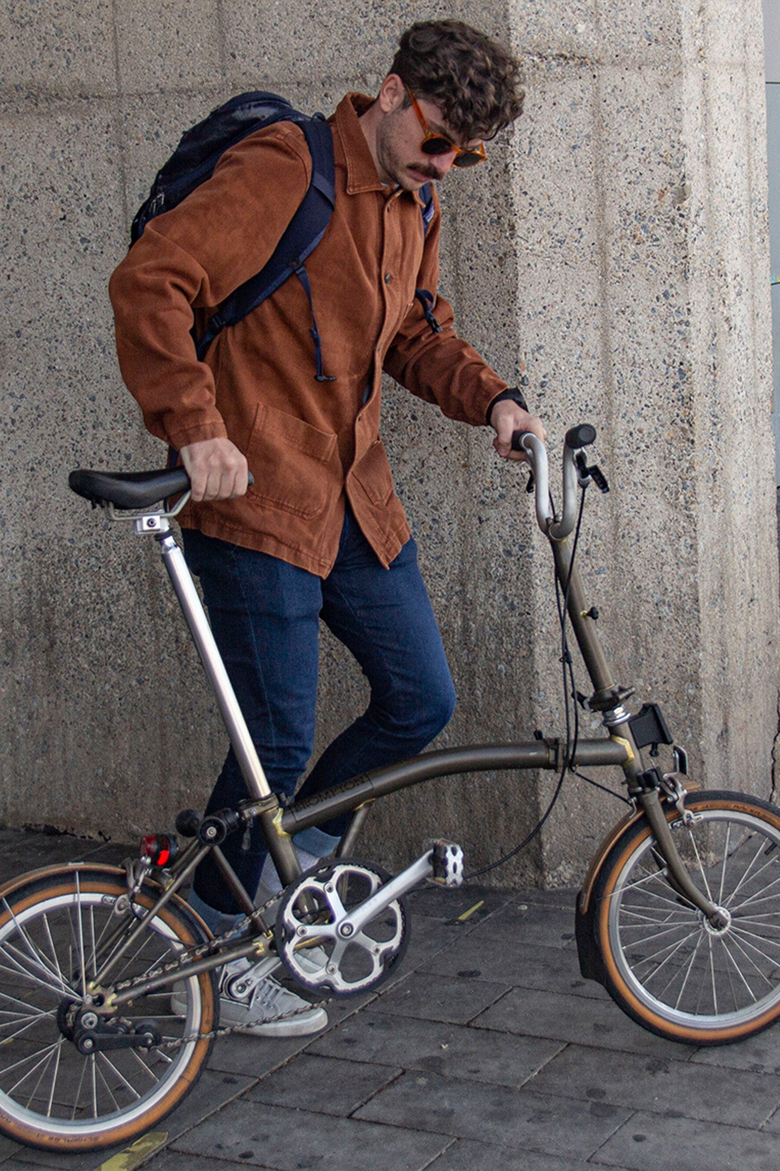 Pantalon cyclisme urbain Amsterdam Jeans Stone WR Homme