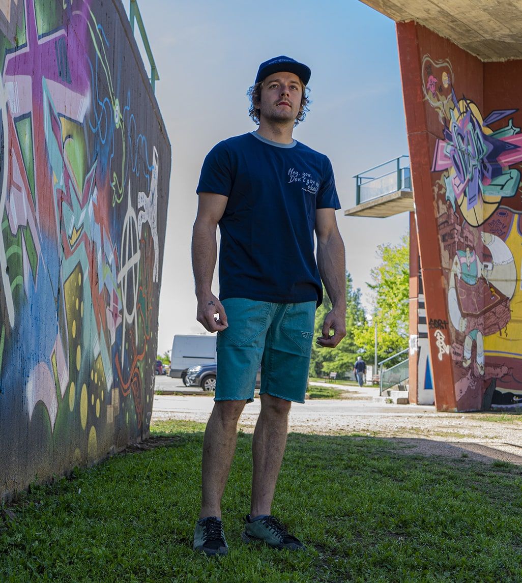 Pantalón Escalada - Trekking Montes Short Verde Hombre