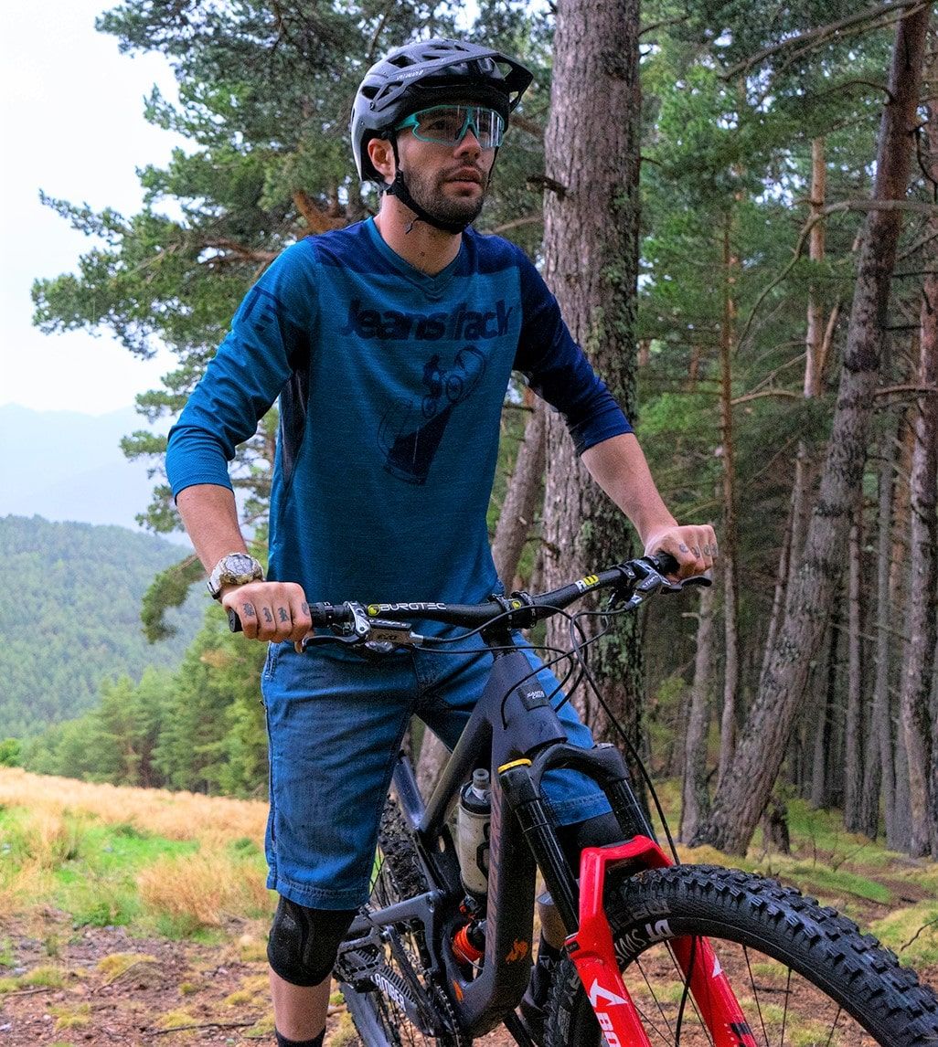 Camiseta Técnica MTB Bike & Beer Azul 3/4