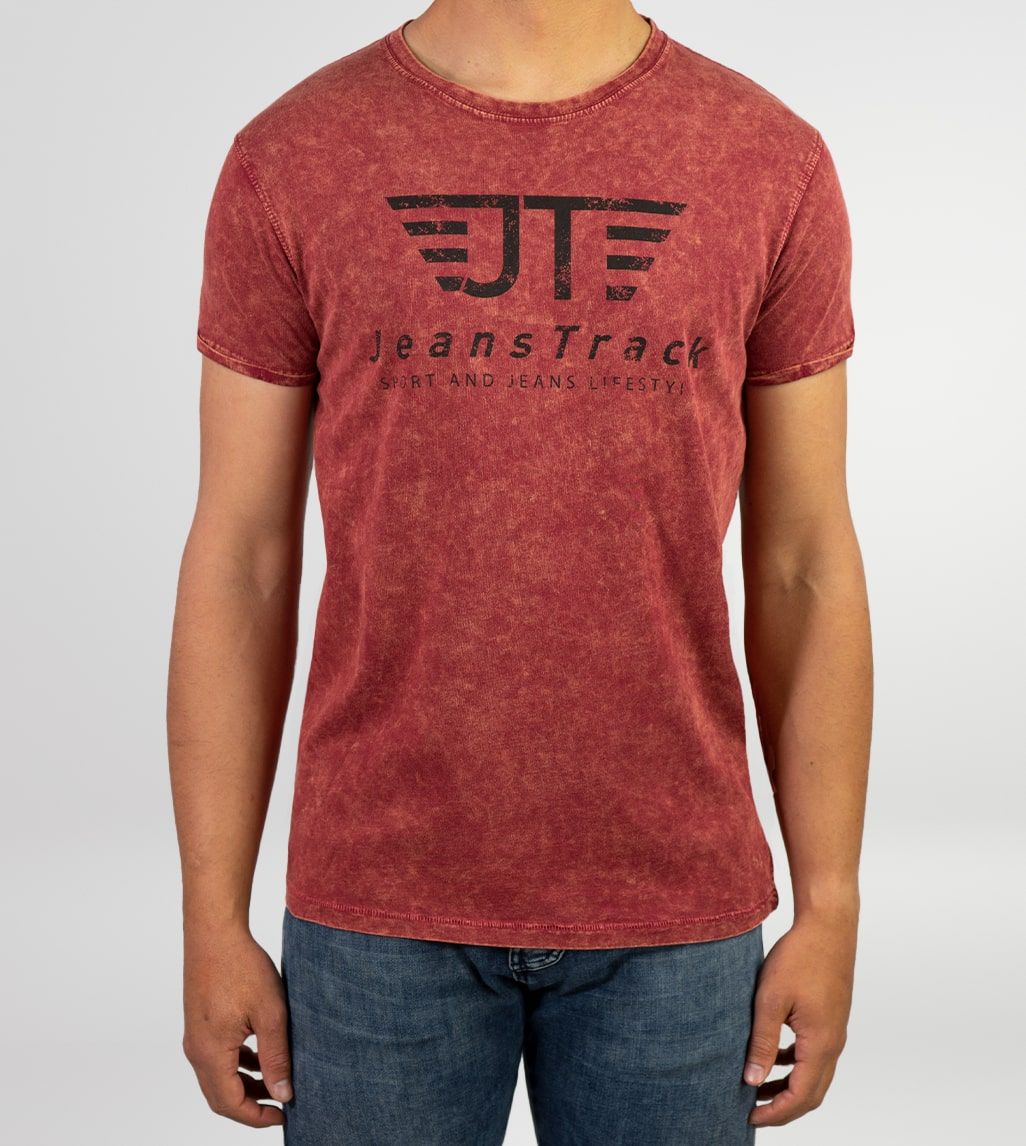 Camiseta Básica JeansTrack Snow Rojo Hombre