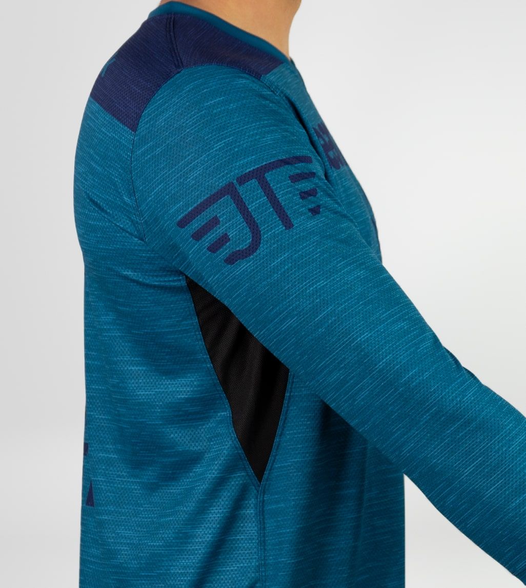 Camiseta Técnica MTB Bike & Beer Azul 3/4