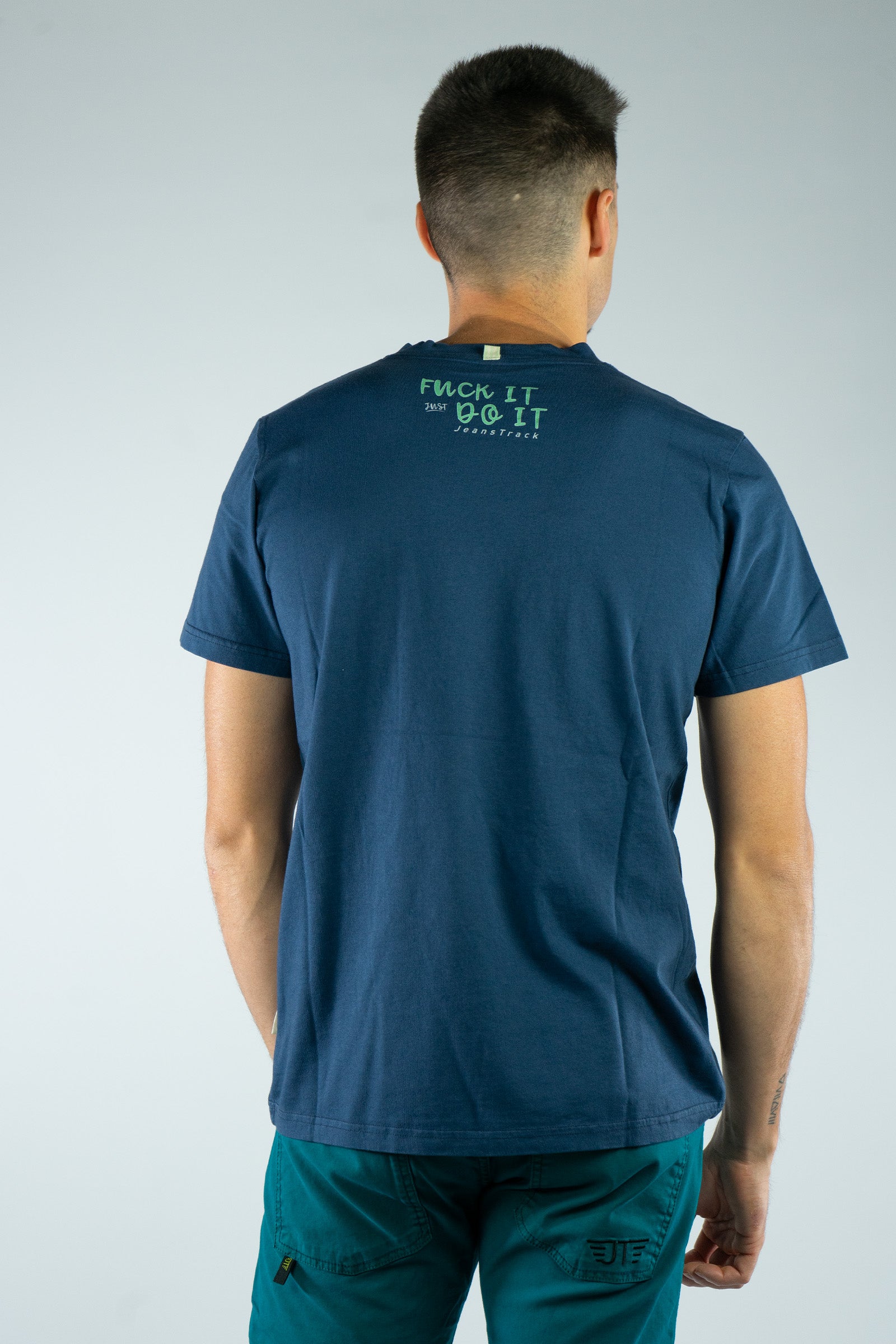 T-Shirt aus Bio-Baumwolle Fir Blau