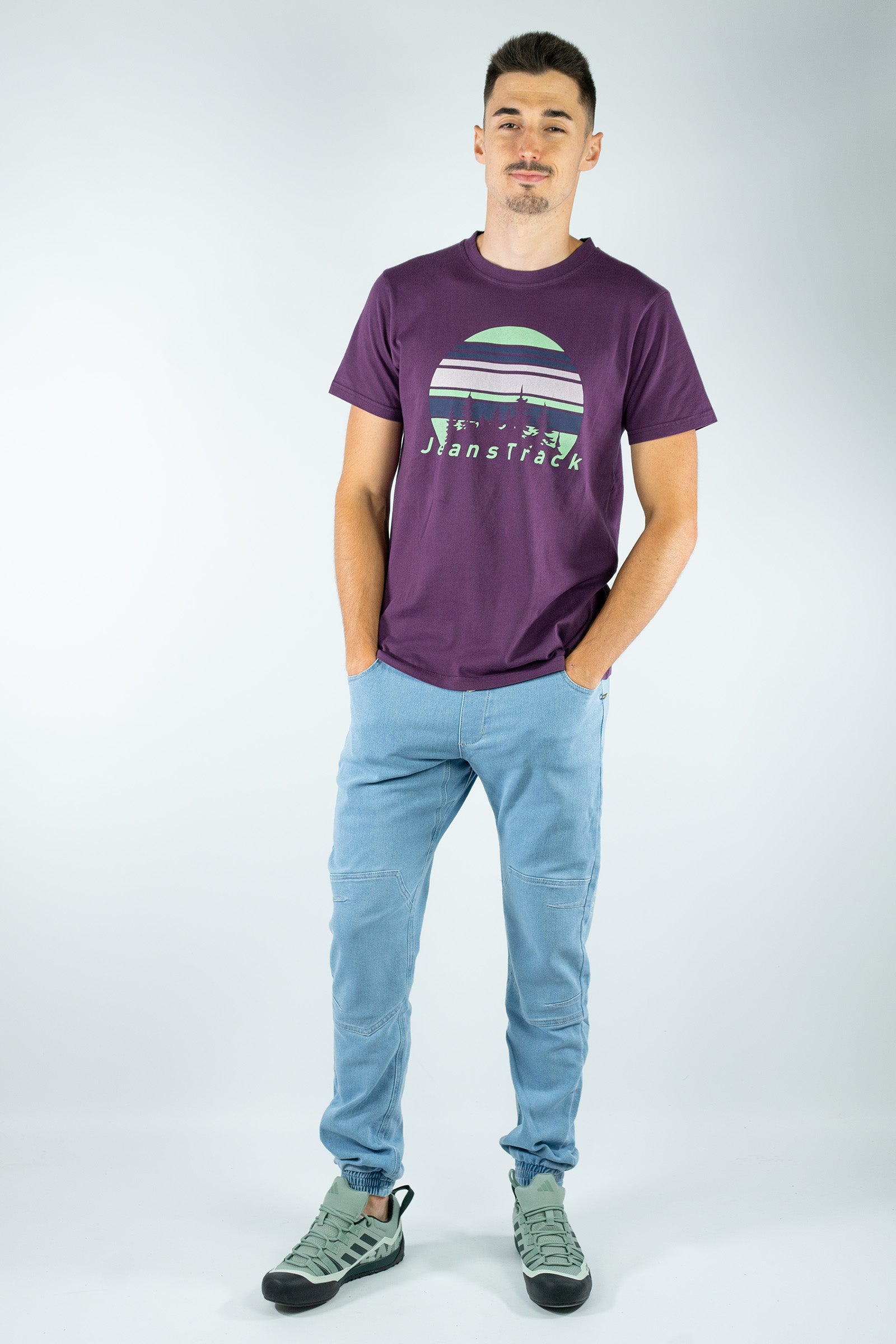 T-shirt in cotone biologico Fir Maroon