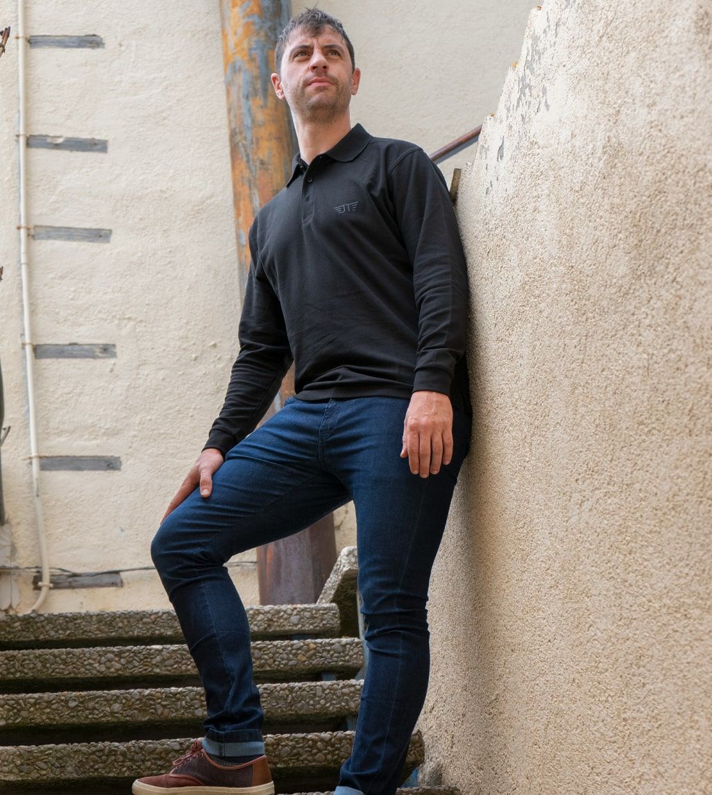 Polo Ciclismo Urbano Amberes Black Hombre