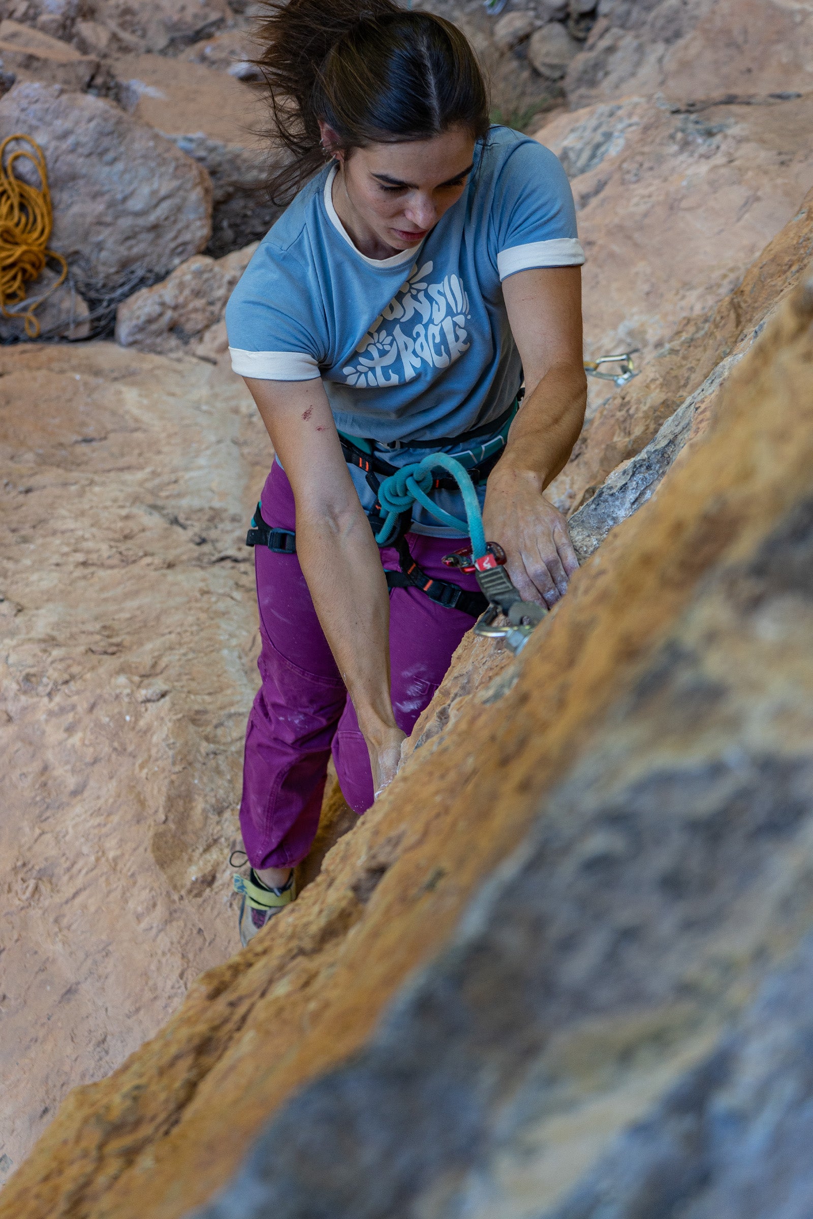 Pantalón Escalada - Trekking Tardor Rosa Mujer