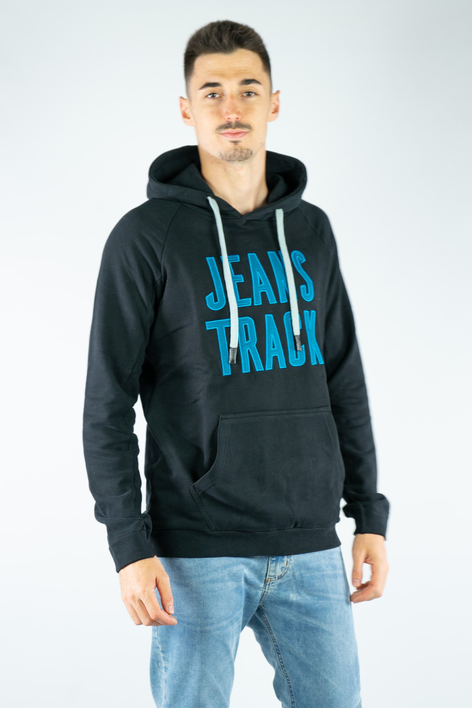 Kapuzenshirt aus Bio-Baumwolle River Blue