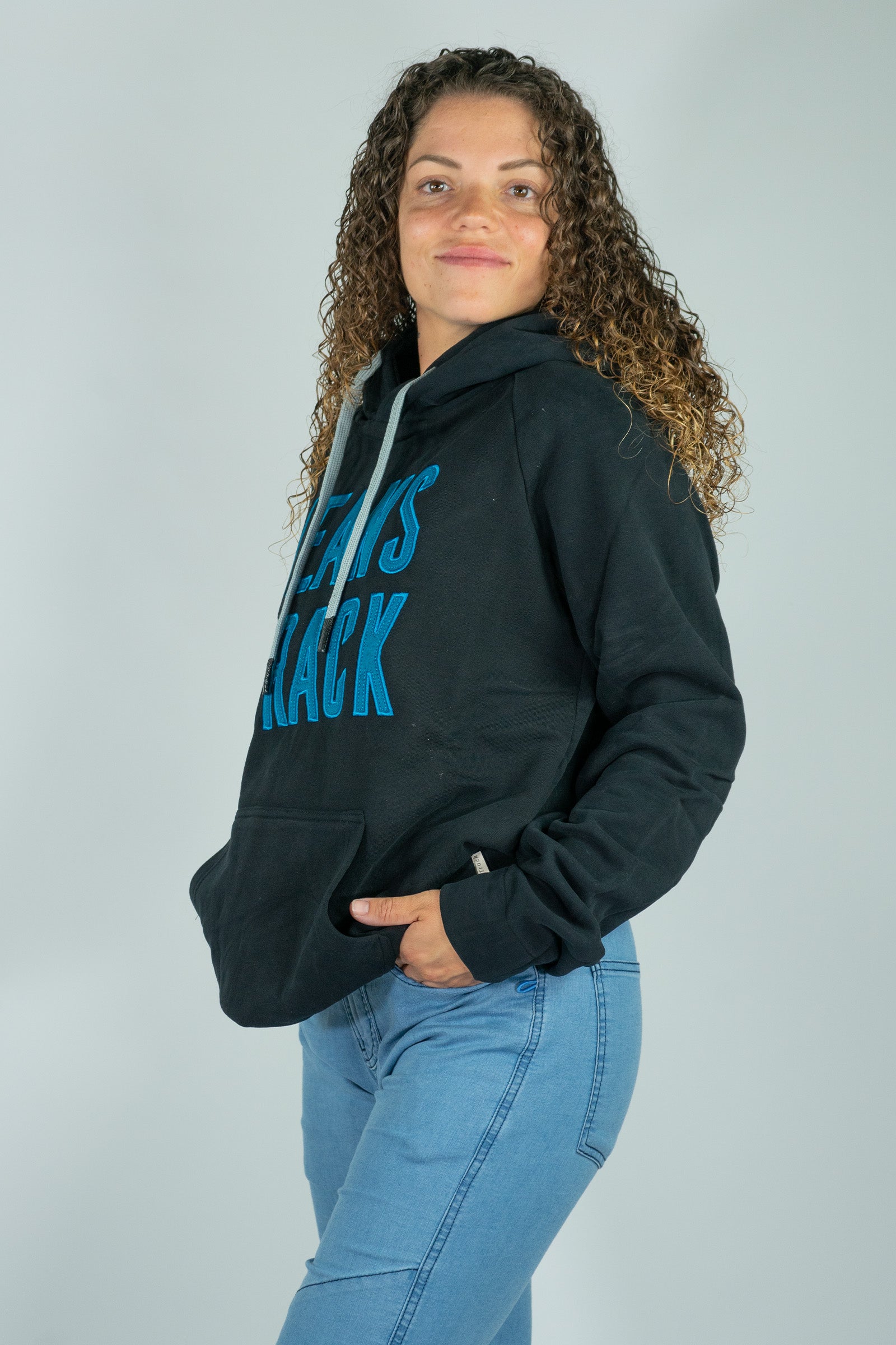 River Blue organic cotton outdoor hoodie