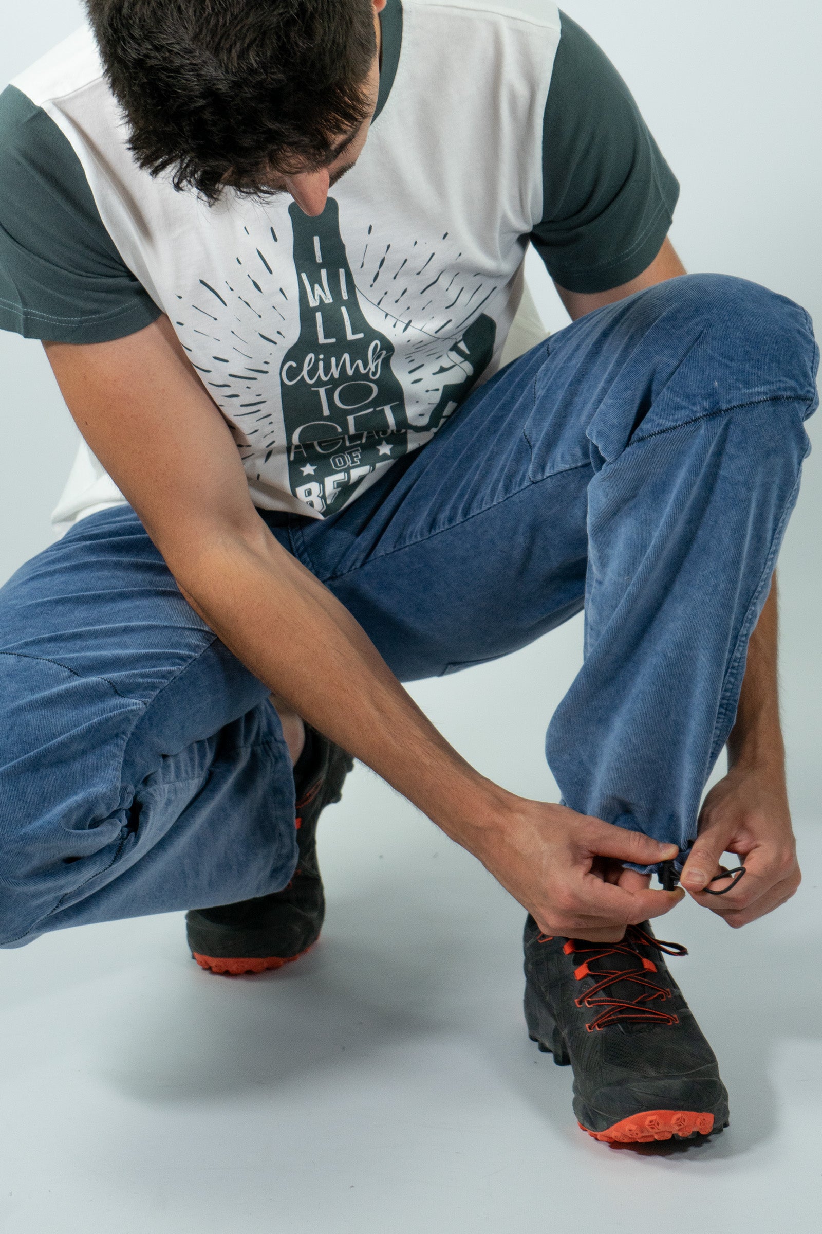 Kletter- und Trekkinghose Turia Cord Lobelia Herren