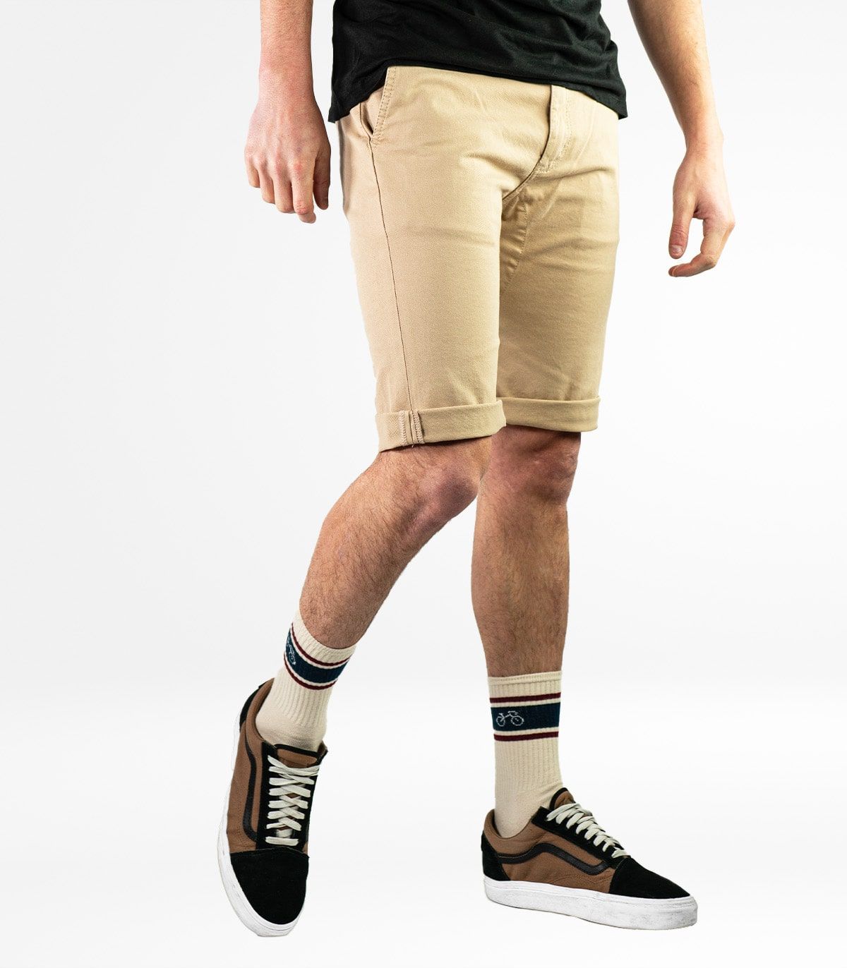 Pantalón Ciclismo Urbano Rotterdam Short Beige Hombre