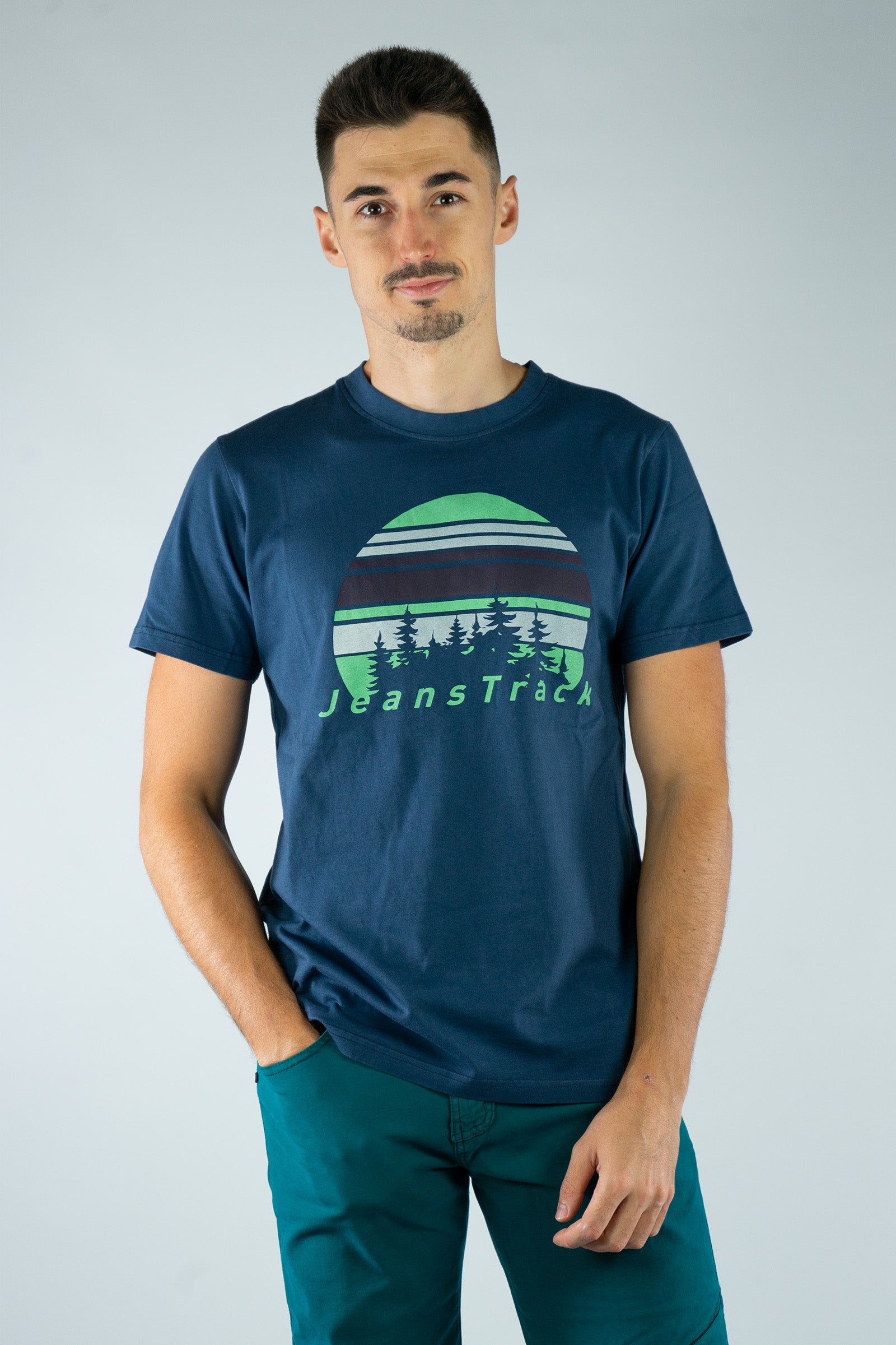 T-Shirt aus Bio-Baumwolle Fir Blau