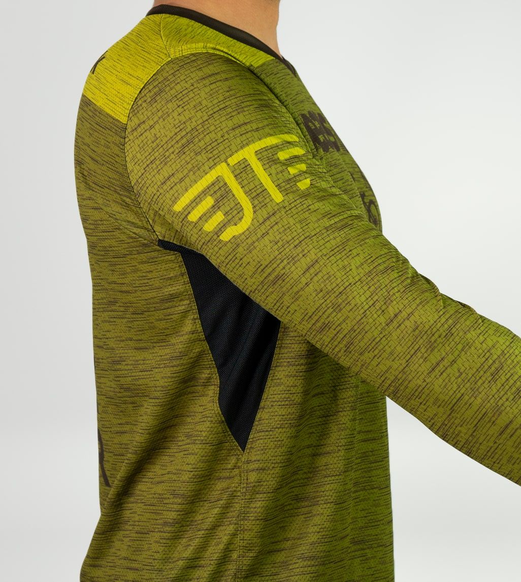 Camiseta Técnica MTB Bike & Beer Khaki 3/4