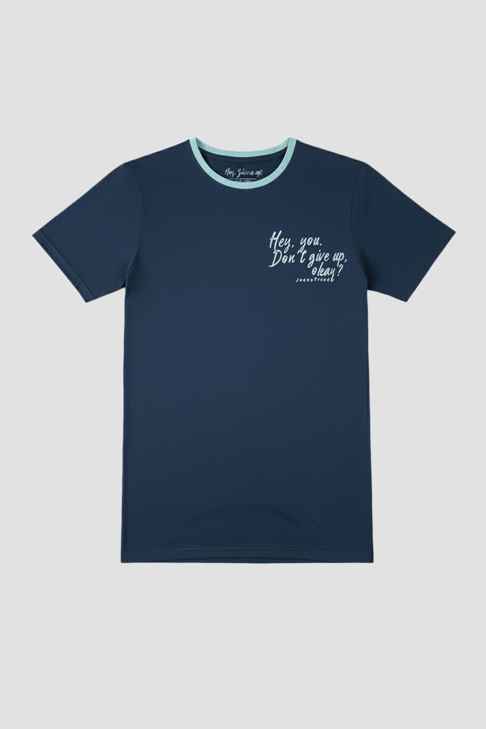 T-Shirt Mountains aus Bio-Baumwolle Navy