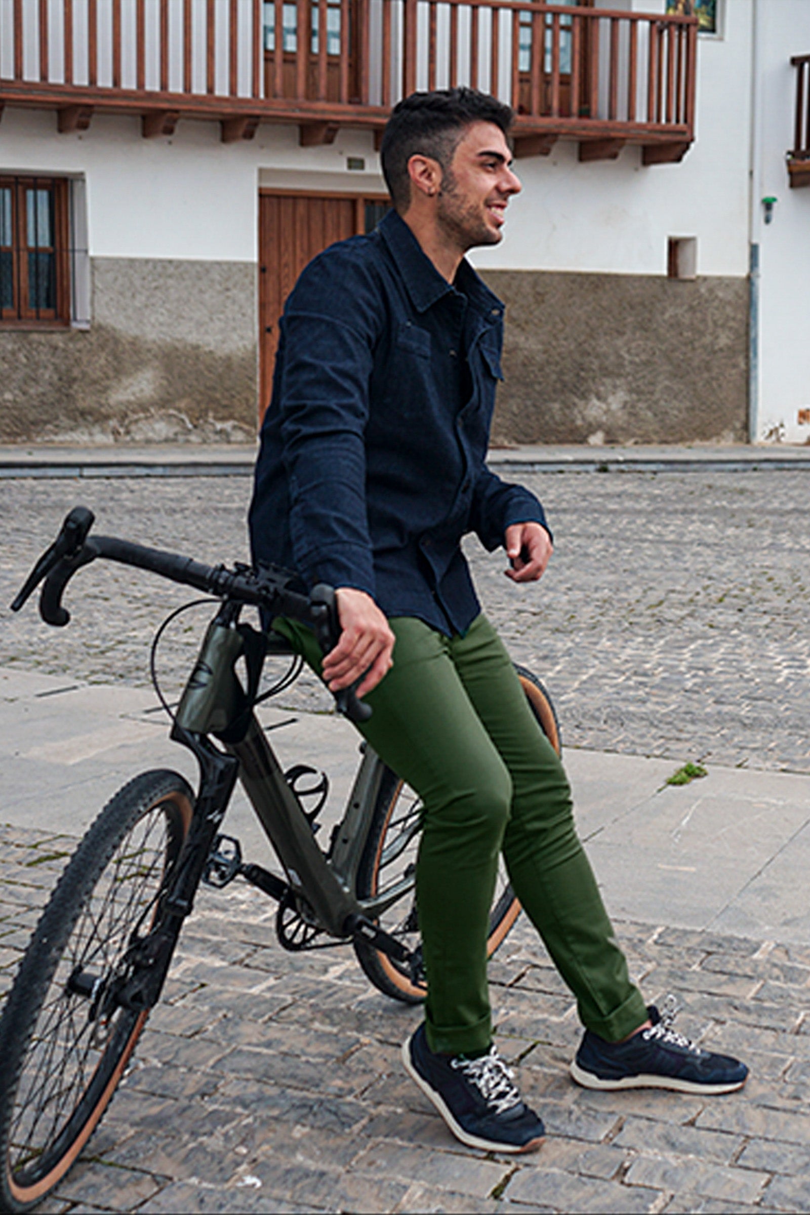 Amsterdam Khaki men's urban cycling trousers WR