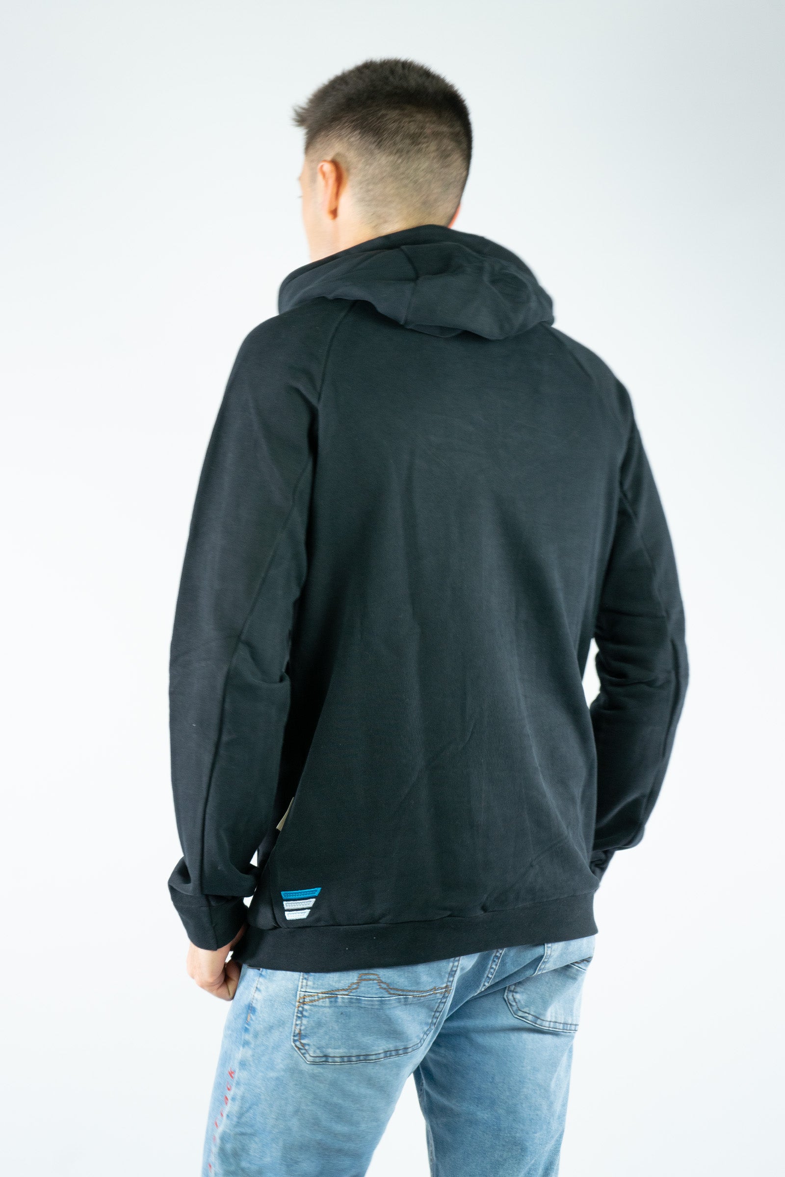 River Blue organic cotton outdoor hoodie