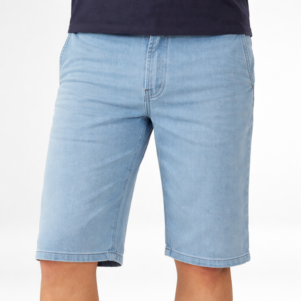 Pantalón Ciclismo Urbano Utrecht Short Jeans Bleach Hombre