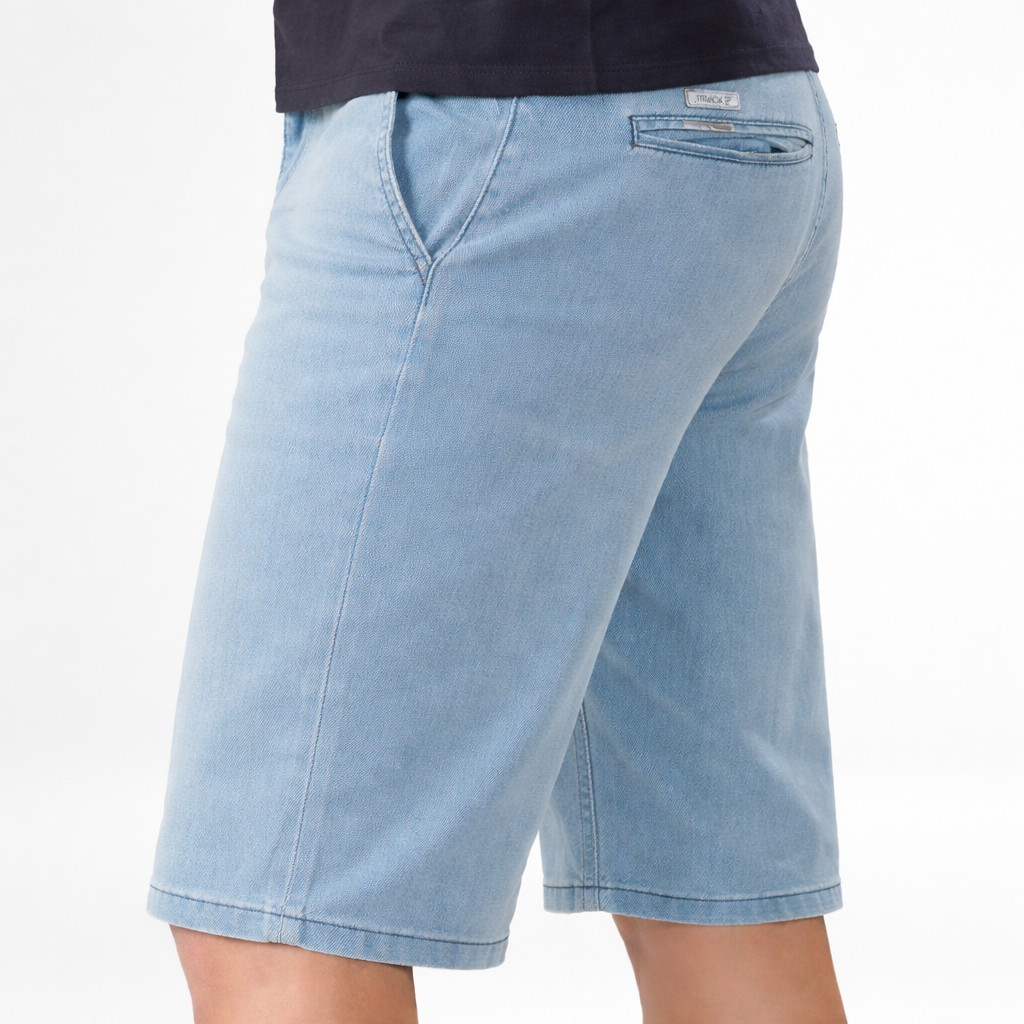 Pantalón Ciclismo Urbano Utrecht Short Jeans Bleach Hombre