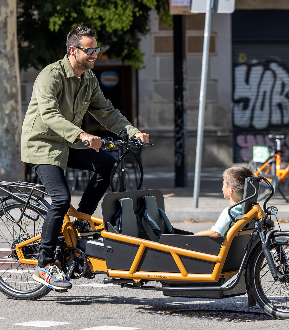 Pantaloni da ciclismo urbani unisex neri Berlin Jeans