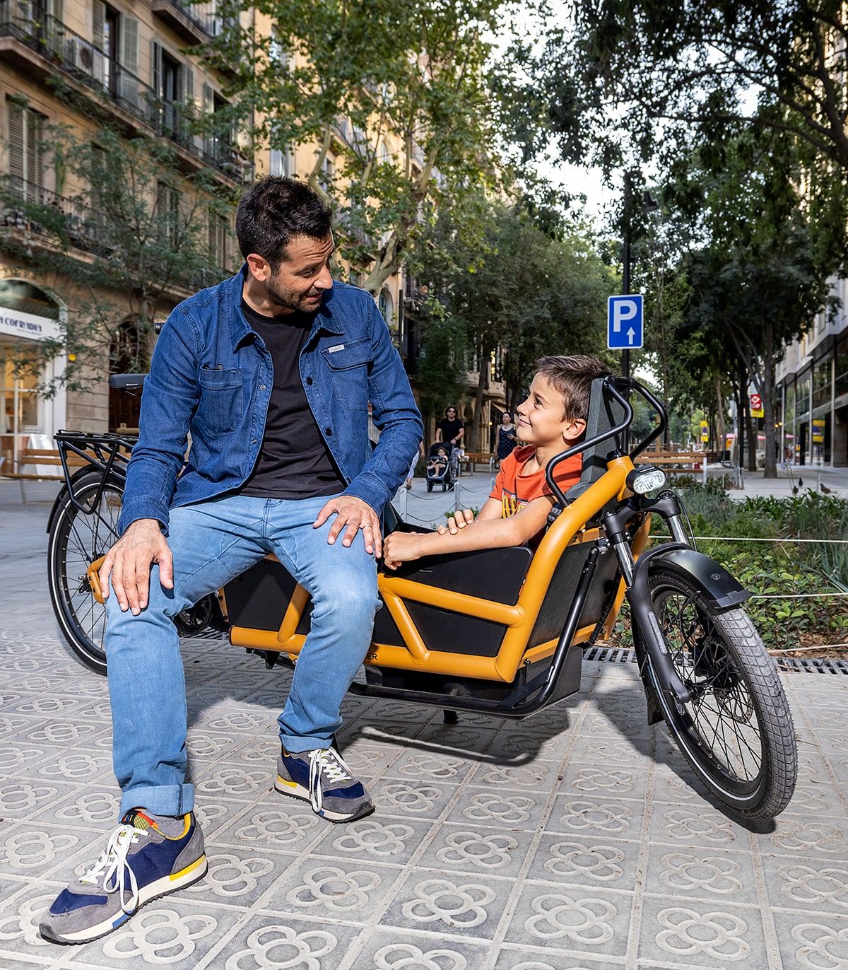 Pantalón Ciclismo Urbano Utrecht Jeans Bleach WR Hombre