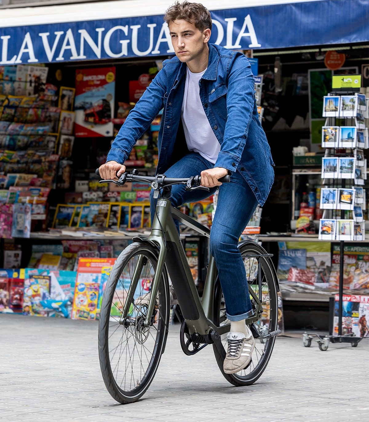 Chaqueta Ciclismo Urbano Praga Jeans Stone WR Hombre