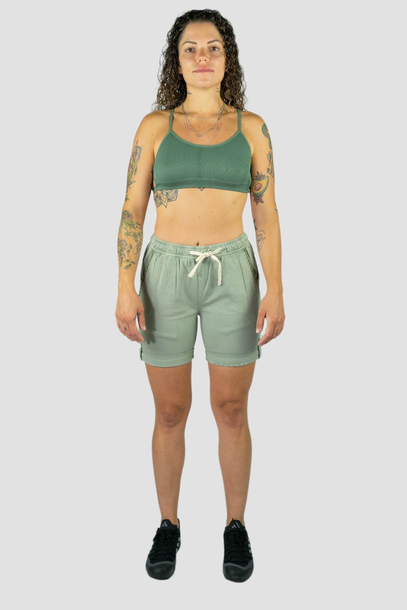 Kletter- und Trekking Shorts Shira Damen Olive