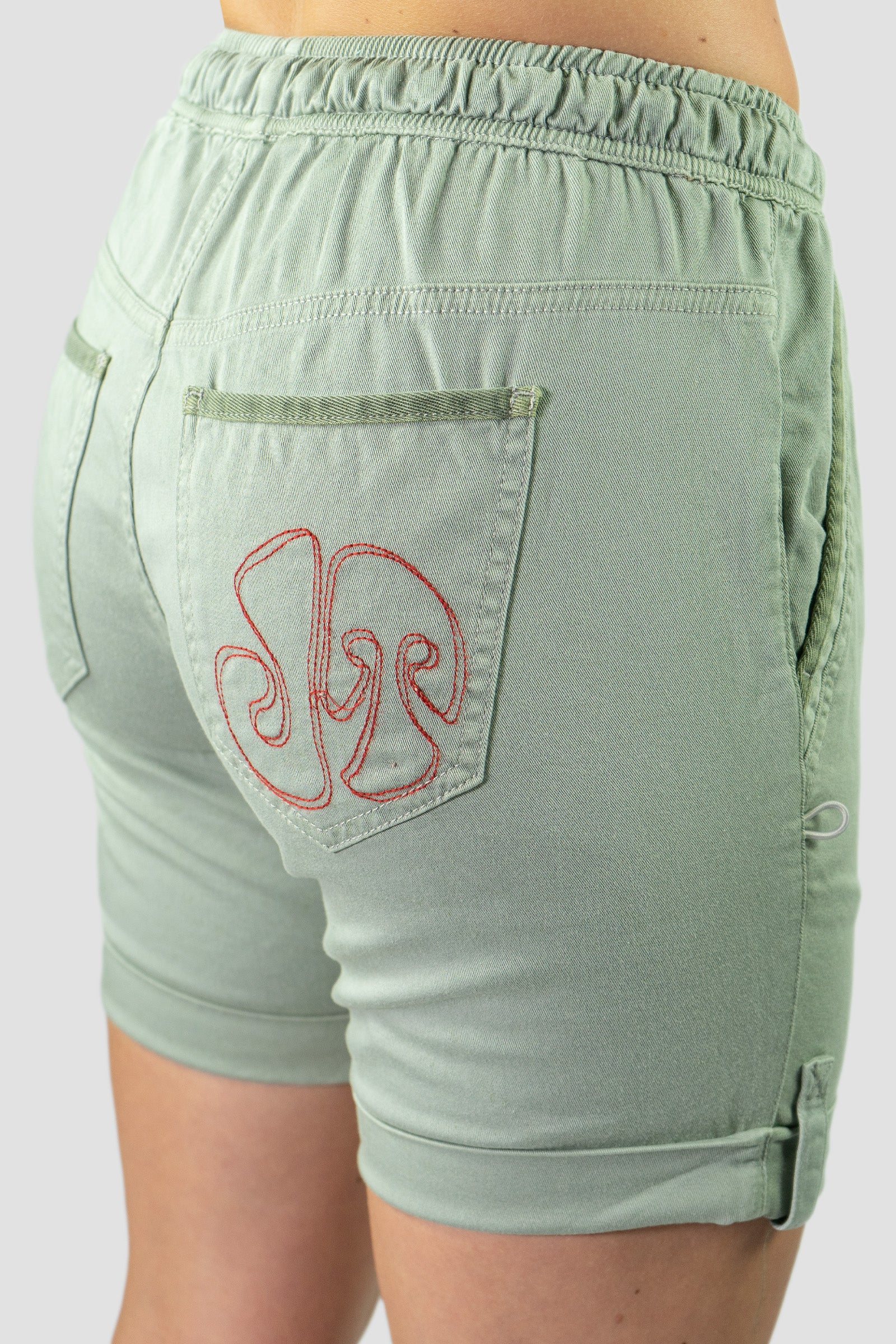 Kletter- und Trekking Shorts Shira Damen Olive