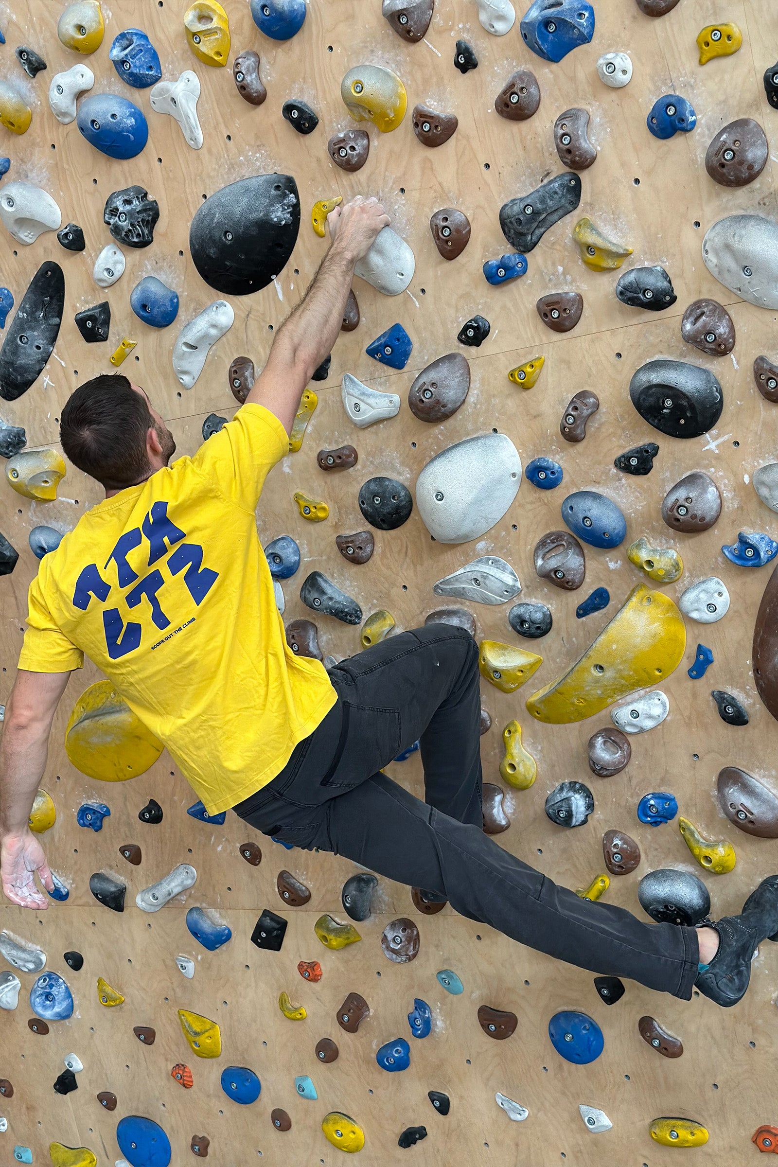 Turia Jeans Black men's climbing and trekking denim trousers