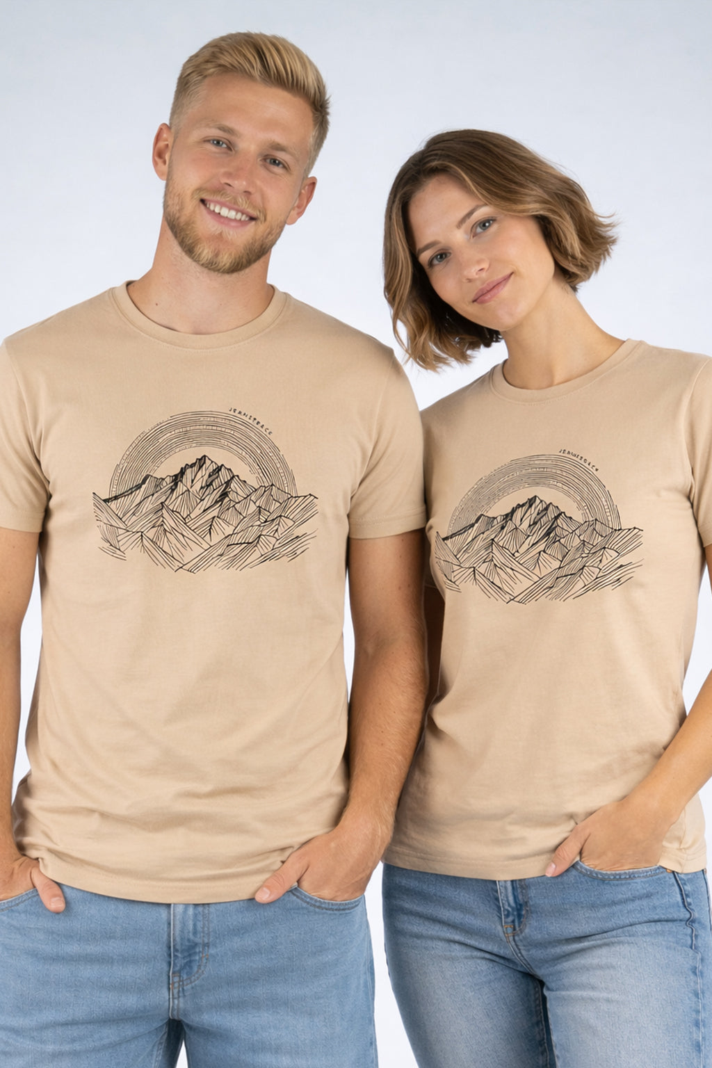 Kletter- und Trekking-T-Shirt Alpine Creme Unisex
